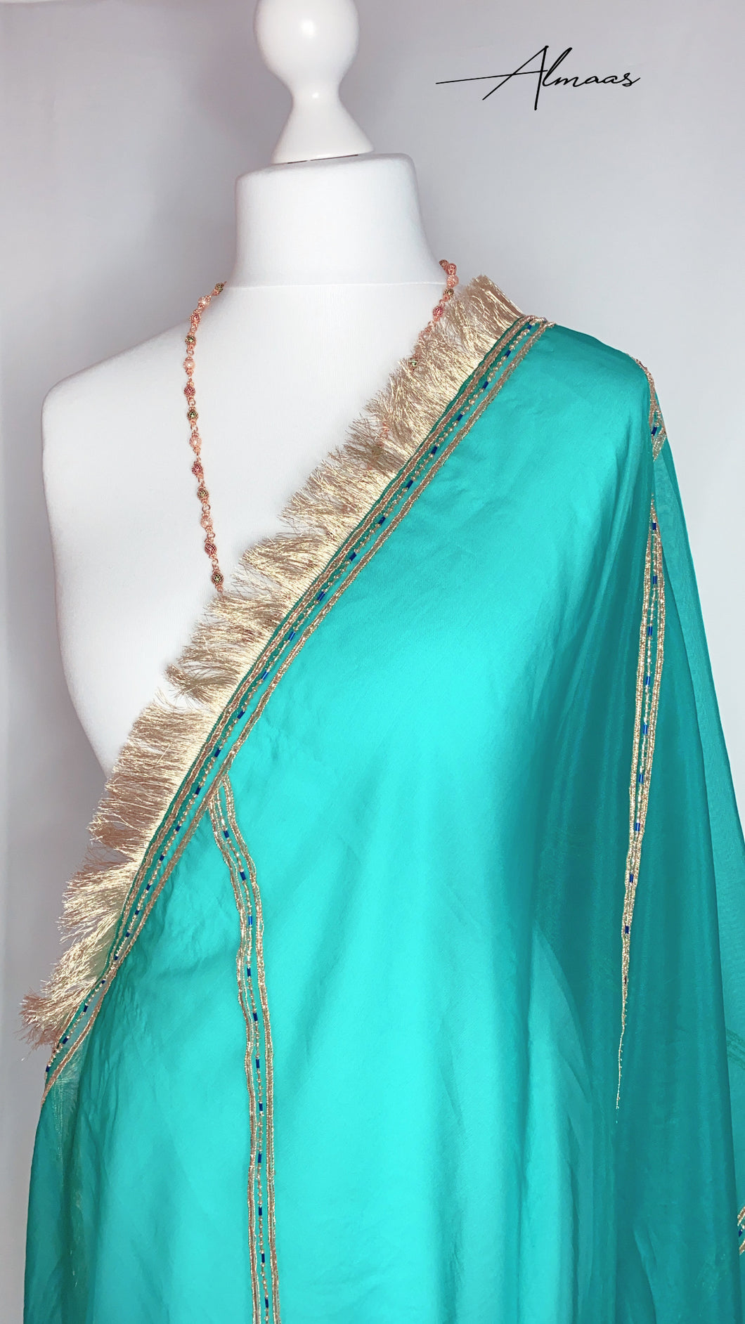 Traditional Green Organza Dupatta