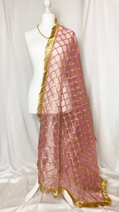 Organza Dupatta in Blush Pink